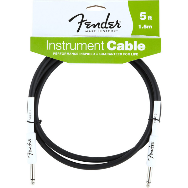 Fender 1.5m Instrument Cable, Black