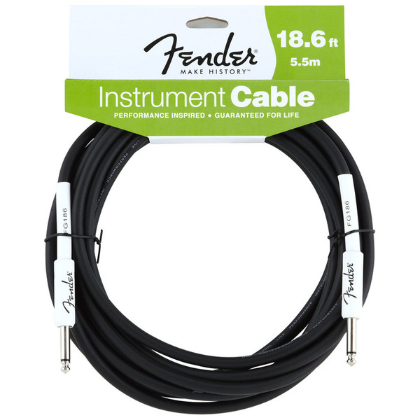 Fender 5.5m Instrument Cable, Black