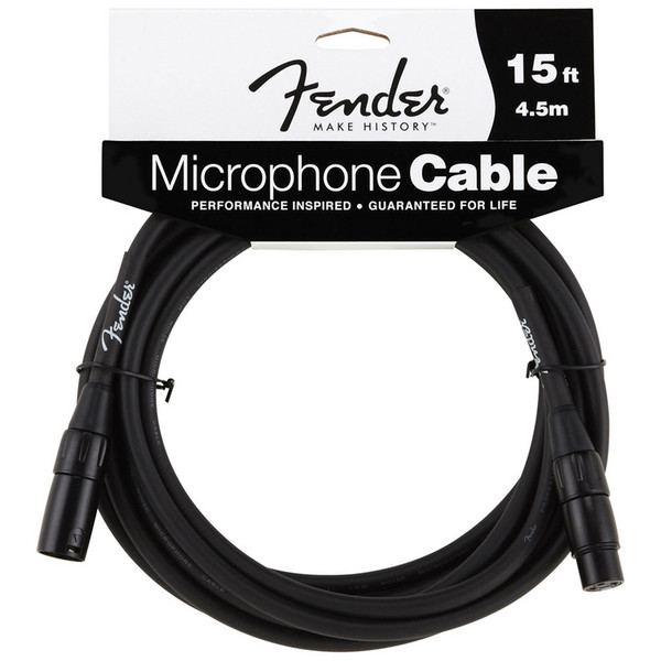 Fender 4.5m Microphone Cable, Black