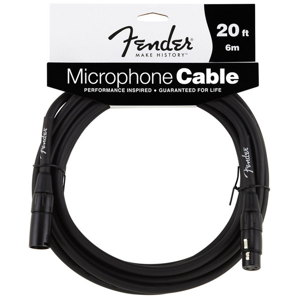 Fender 6m Microphone Cable, Black