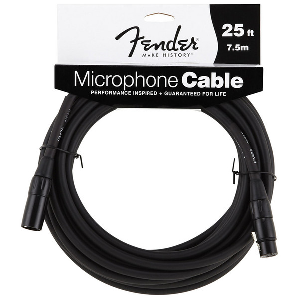 Fender 7.5m Microphone Cable, Black