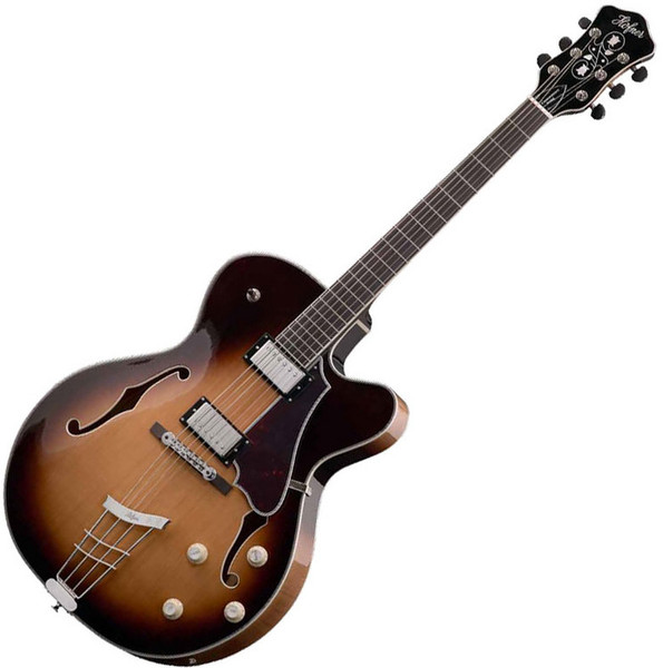 Hofner HCT Jazz Electric Guitar, Double Pickup, Sunburst