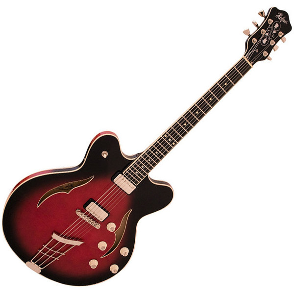 Hofner Verythin Special Electric Guitar, Dark Cherry