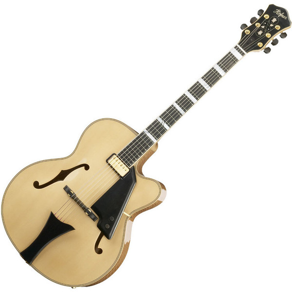 Hofner New President Archtop Jazz Electric Guitar, Natural