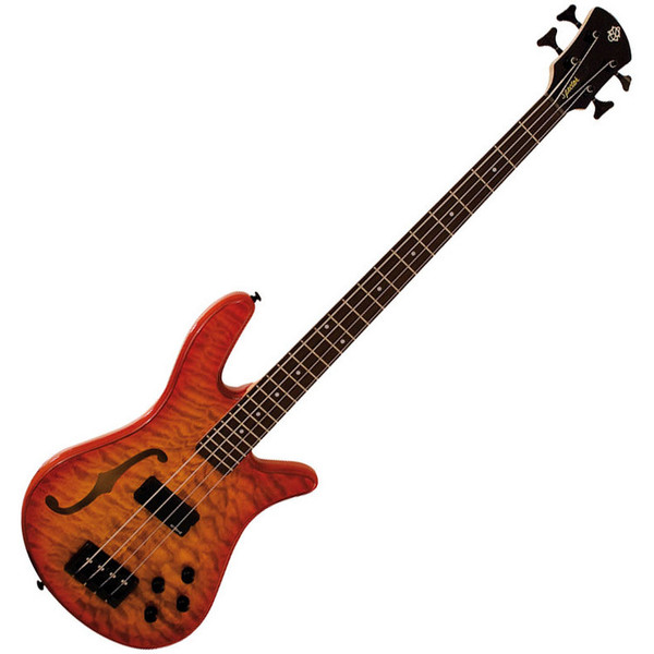 Spector Bass Pro Series Spectorcore 4 Piezo Bass Guitar, Flamed Amber