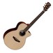 Faith Venus Cutaway Electro Acoustic, Hi Gloss Natural Front View