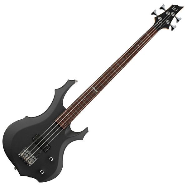 ESP LTD F-54 Electric Bass Guitar, Black Satin