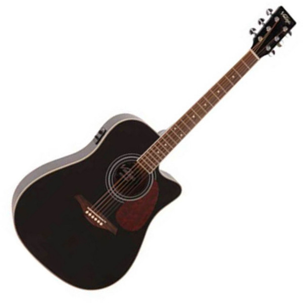 Vintage VEC500 Acoustic Guitar, Black