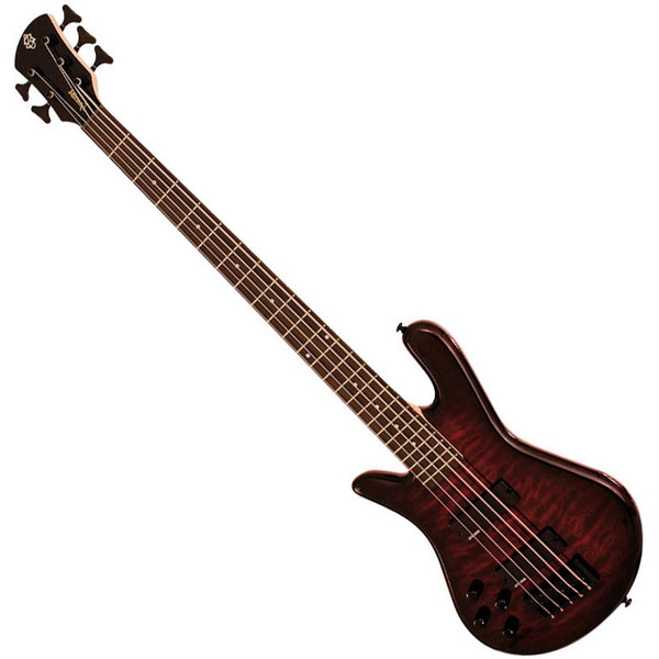 Spector Bass Legend 5 Classic Left Handed Bass Guitar, Black Cherry