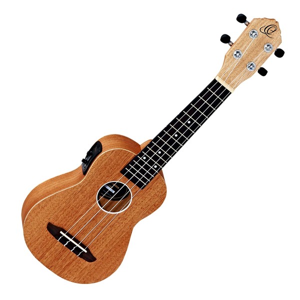 Ortega RFU10SE Electro Soprano Ukulele, Natural - Front View