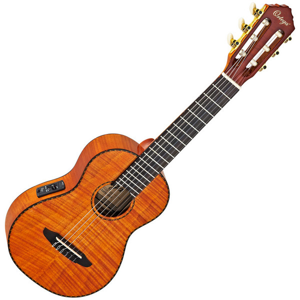 Ortega Guitarlele, Flamed Mahogany, Preamp/Tuner