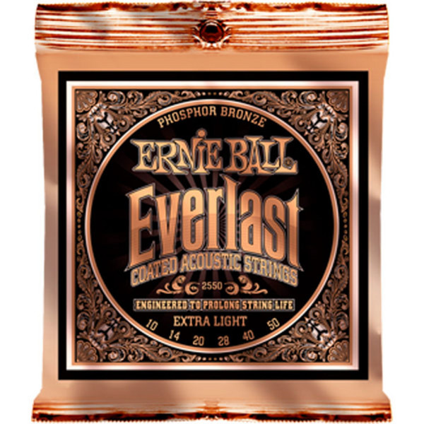 Ernie Ball Everlast 2550 Phosphor Acoustic Guitar Strings 10-50