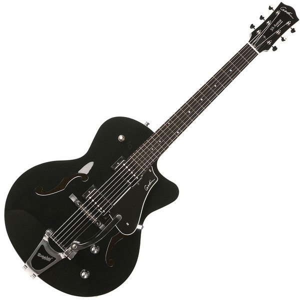 Godin 5th Avenue Uptown GT Archtop Acoustic Guitar, Solid Black GT