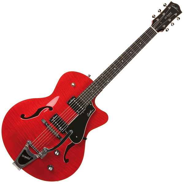 Godin 5th Avenue Uptown GT Archtop Acoustic Guitar, Flame Red GT