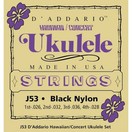D'Addario J53 Hawaii Concert Ukulele Strings, Black
