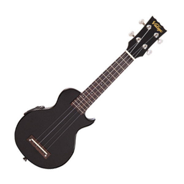 Vintage Soprano Electric Ukulele, Gloss Black