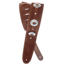 D'Addario 25SSC01 Conchos Guitar Strap, Brown