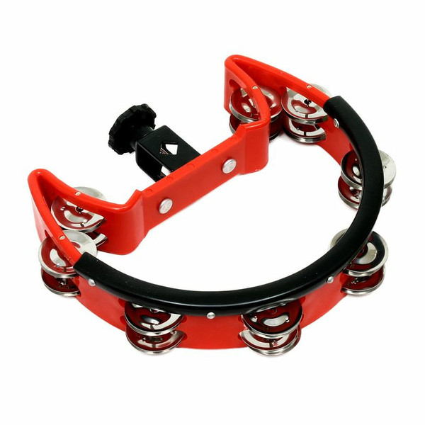 D-Shaped Drum Kit Tambourine, Red