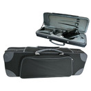 GSJ Styro Oblong Violin Case, 4/4, Black and Grey