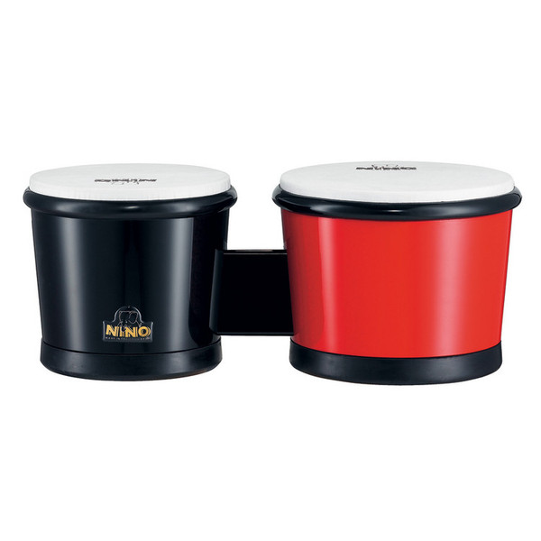 Meinl NINO19R/BK 6 1/2" and 7 1/2" ABS Bongo, Red/Black