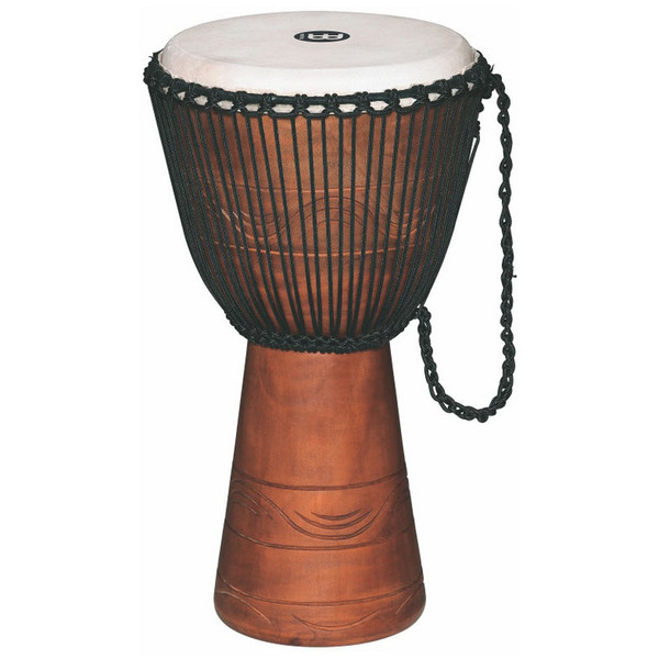 Meinl ADJ2-XL+BAG 13" Original African Rope Tuned Wood Djembe, Brown