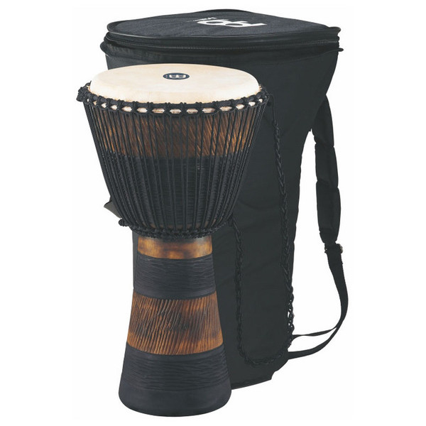 Meinl 13" Original African Rope Tuned Wood Djembe, Brn/Blk