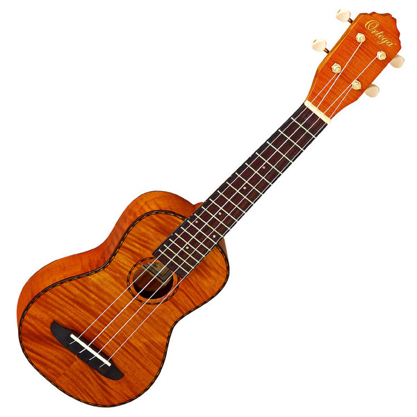 Ortega RUE10FMH Electro-Acoustic Soprano Ukulele, Flamed Mahogany