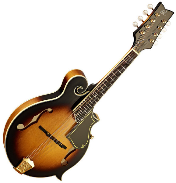 Ortega RMF90TS F-Style Mandolin, Solid Spruce Top, Tobacco Sunburst