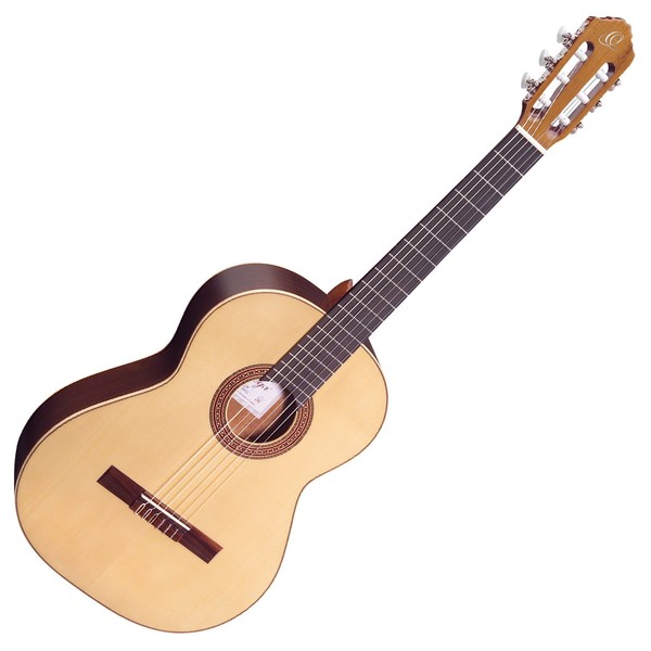 Ortega R210 Nylon, Solid Spruce Top - Front View