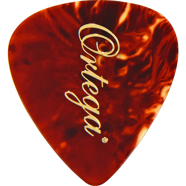 Ortega OGP-TO-T10 Celluloid Picks, Thin, Tortoise, 10pcs