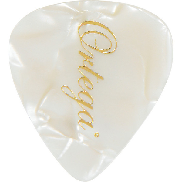 Ortega OGP-WP-T40 Celluloid Picks, Thin, White Pearl, 40pcs