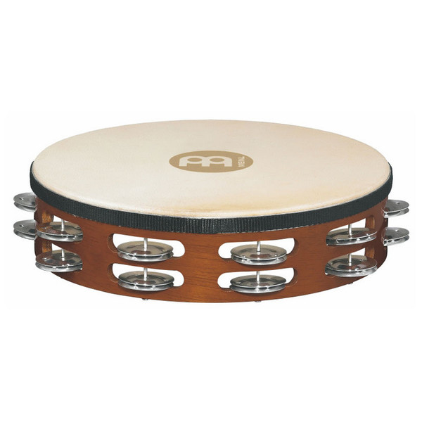 Meinl TAH2A-AB Double Row Headed Wood Tambourines, Aluminium Jingles