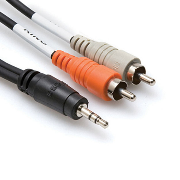 Hosa CMR-206 Stereo Breakout Cable, 3.5mm TRS to Dual RCA, 6ft