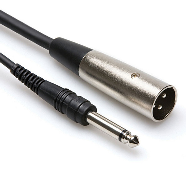 Hosa PXM-110 Unbalanced Interconnect Cable, 1/4" TS to XLR3M, 10ft