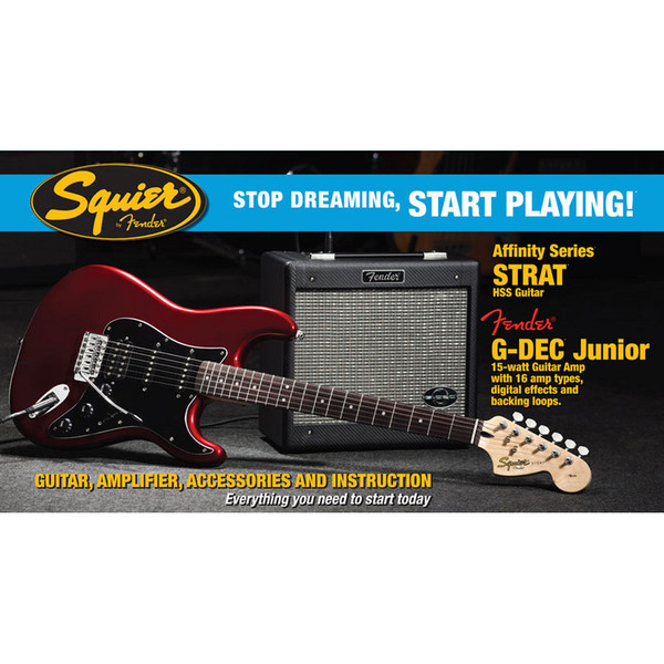 Fender Stratocaster HSS, Candy Apple Red with G-Dec Junior Pack