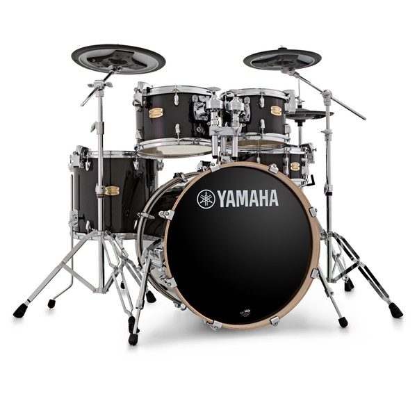 Yamaha Stage Custom with DTX Hybrid Pack and Hardware, Raven Black