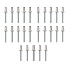 Rivets 5 x 10 mm par Gear4music, lot de 25