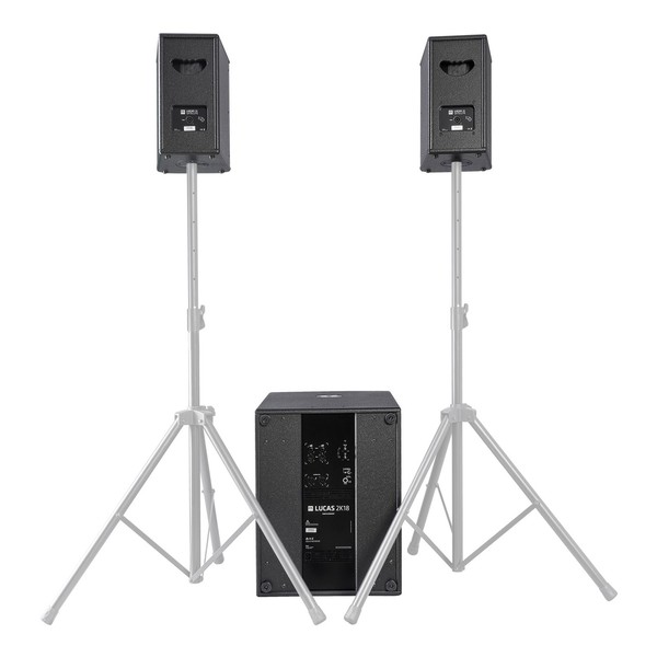 HK Audio LUCAS 2K18 Active 2.1 PA System, 18'' Sub, Full System Rear