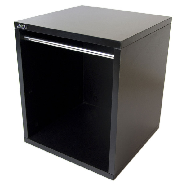 Sefour Carry Box for 115 Records, Black - Front Angled
