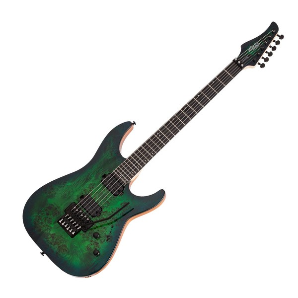 Schecter C-6 FR PRO, Aqua Burst - Front