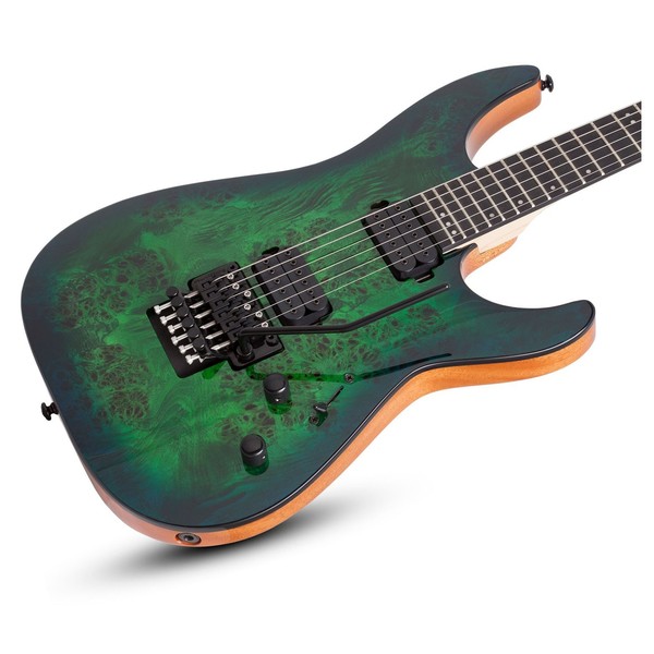 Schecter C-6 FR PRO, Aqua Burst - Body 2