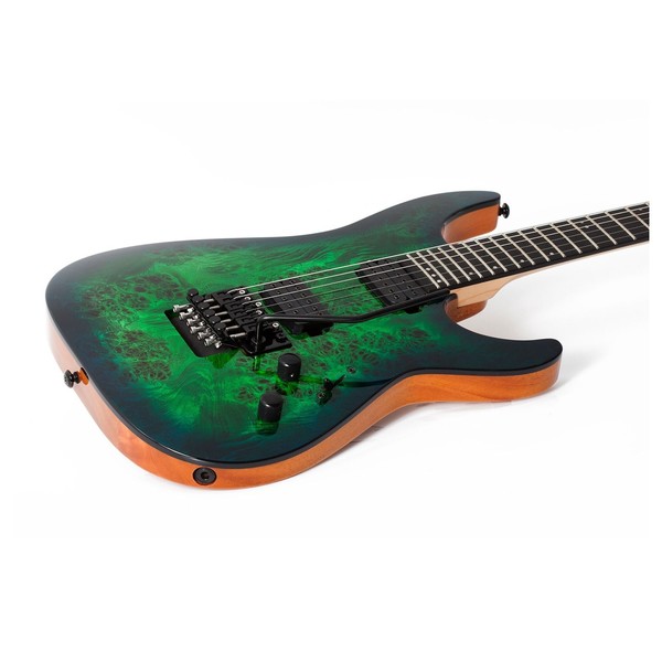 Schecter C-6 FR PRO, Aqua Burst - Body 3