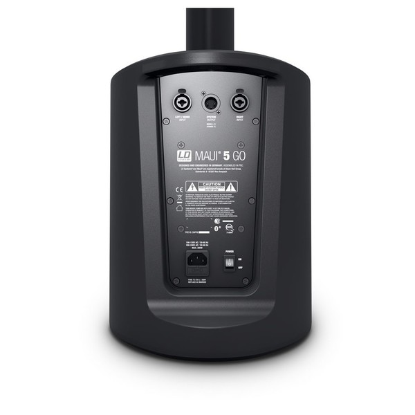 LD Systems Maui 5 Go Battery Powered Column PA System, Black Back Panel