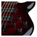 Dean Edge 2 5-String Bass, Trans Red - controls