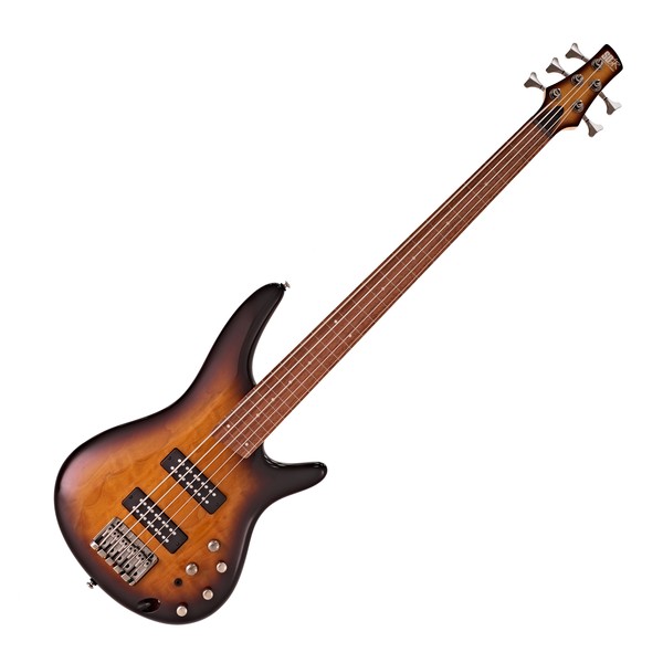 Ibanez SR375EF 5 String Fretless Bass 2018, Brown Burst