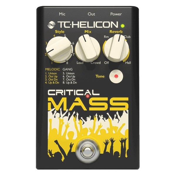 TC Helicon Critical Mass Vocal Effects Pedal 1