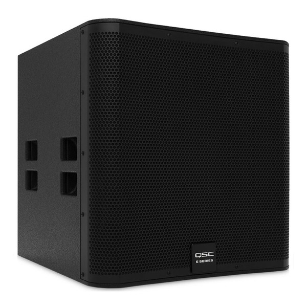 QSC E Series E118SW 18'' Passive PA Subwoofer, Front Angled Right