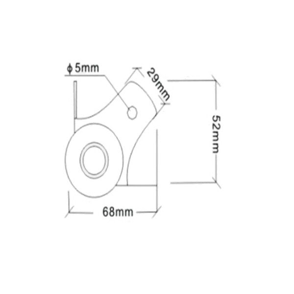 Three Leg Ball Corner with Stacking Dimple For Flight Cases, Medium