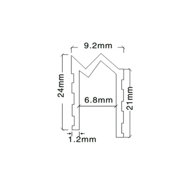 Universal 9.5mm Lid Edges For Flight Cases, 1m