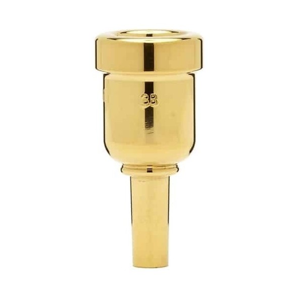 Denis Wick Heavy Top 3B Cornet Mouthpiece, Gold Plate